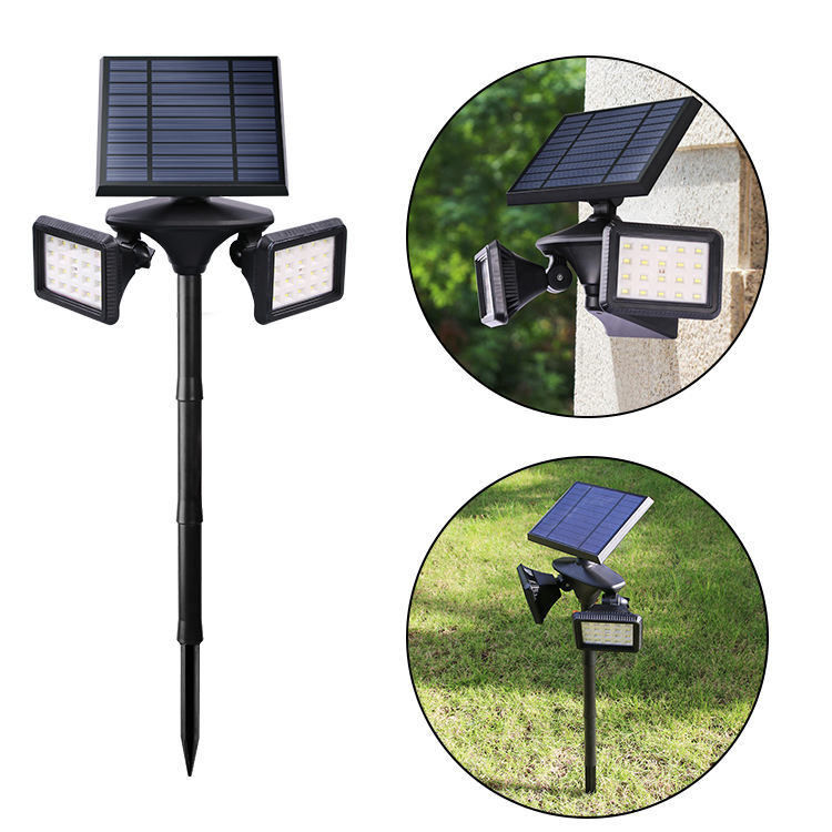 Éclairage solaire jardin extérieur avec éclairage à LED blanc