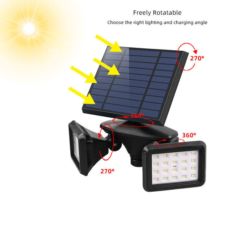 Éclairage solaire jardin extérieur avec éclairage à LED blanc