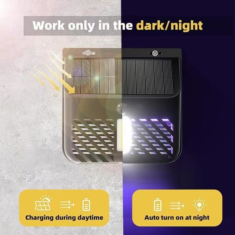 Capteur de mouvement PIR Lampes solaires anti-moustiques anti-insectes anti-mouches matériau ABS
