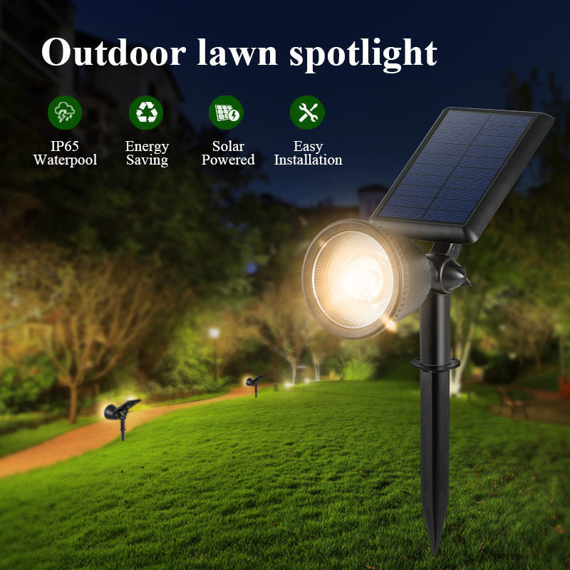 Éclairage solaire pour jardin sans fil dans le jardin extérieur
