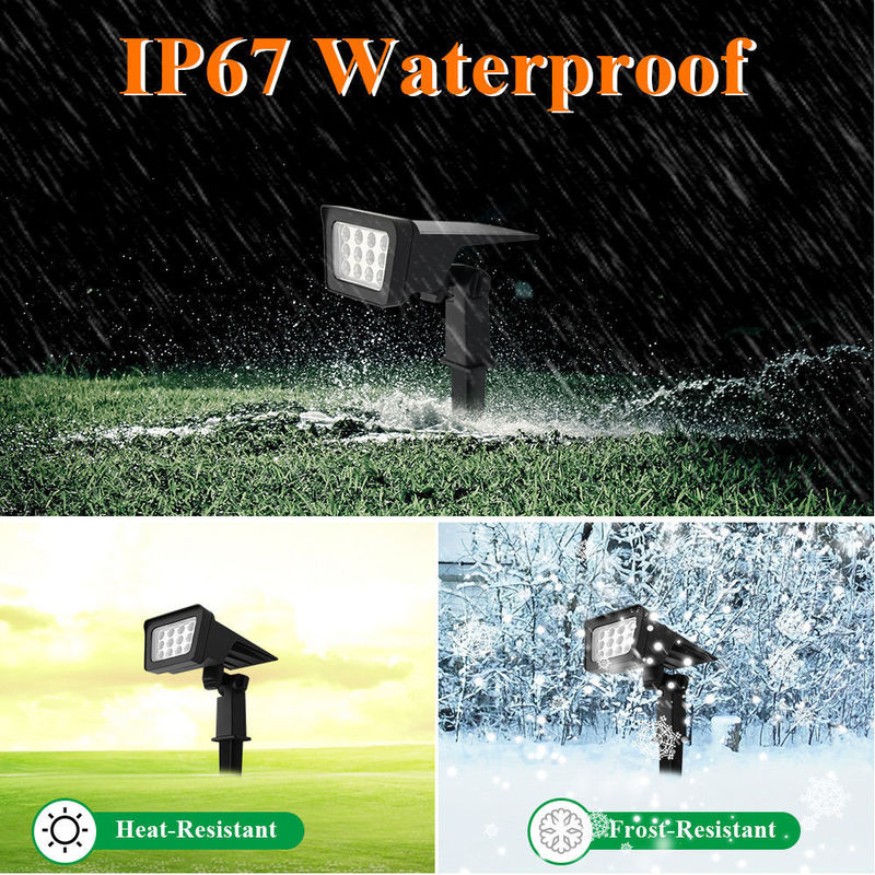 IP65 étanche à l'eau extérieure LED paysage réglable éclairage solaire projecteurs pour jardin