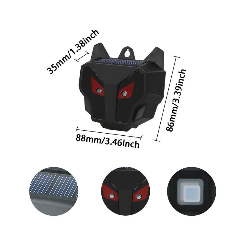 Des lumières LED rouges Dissuasif solaire pour animaux Protégez vos biens des prédateurs 480 heures