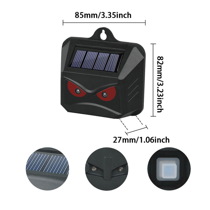 Des lumières LED rouges Dissuasif solaire pour animaux Protégez vos biens des prédateurs 480 heures