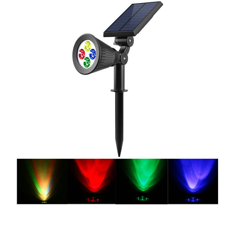 Lumières solaires IP44 montées sur le mur RGB qui changent de couleur