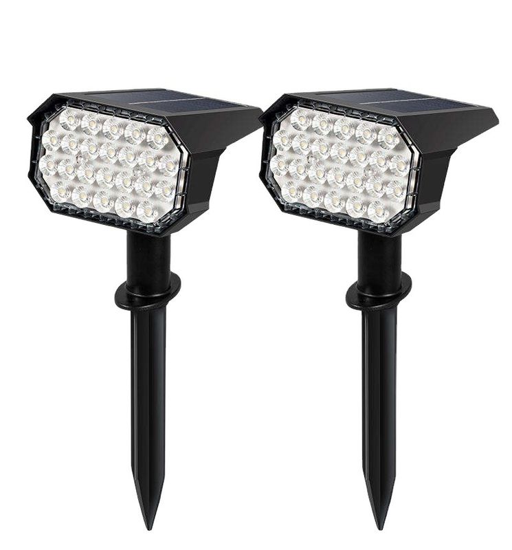 50000 heures de travail 24 LEDs projecteur solaire pour le paysage de la cour du chemin