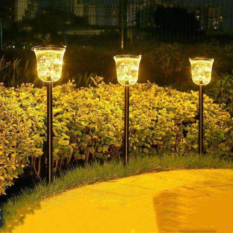 Éclairage solaire pour jardin extérieur étanche à l'eau