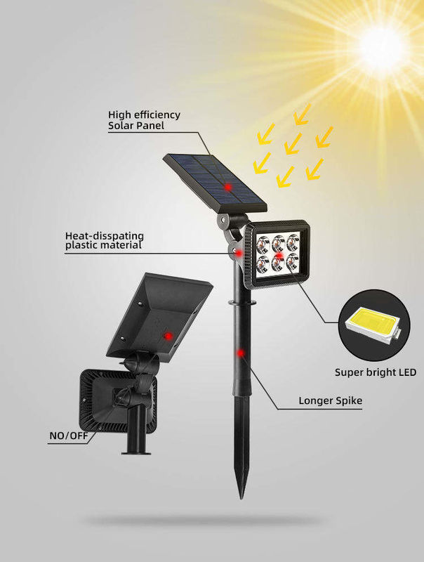 Lumière solaire de jardin extérieur Lumière de jardin LED avec étanchéité réglable IP65