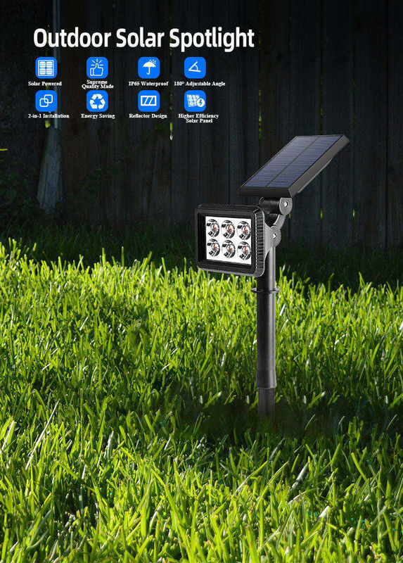 Lumière solaire de jardin extérieur Lumière de jardin LED avec étanchéité réglable IP65