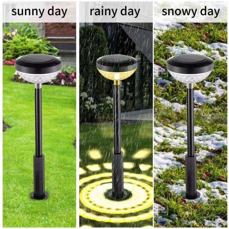 Lampes solaires pour jardin extérieur imperméables à l'eau IP55 ABS PC avec matériau résistant aux intempéries