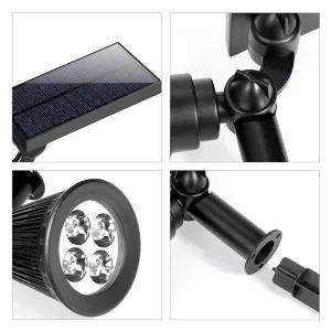 Grade IP44 et durée de vie de 40000 lampes à LED solaires pour jardin extérieur