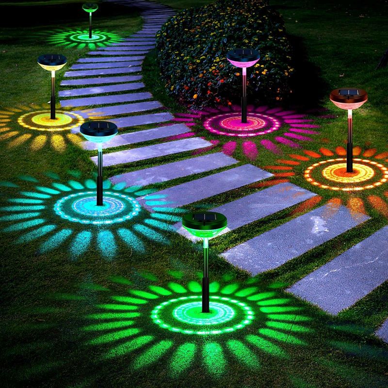 Matériau du corps de la lampe ABS PC Lumières solaires entières décoratives