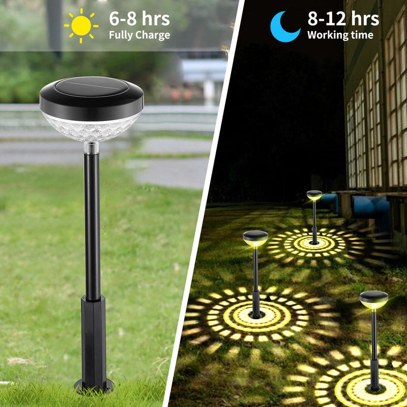Matériau du corps de la lampe ABS PC Lumières solaires entières décoratives