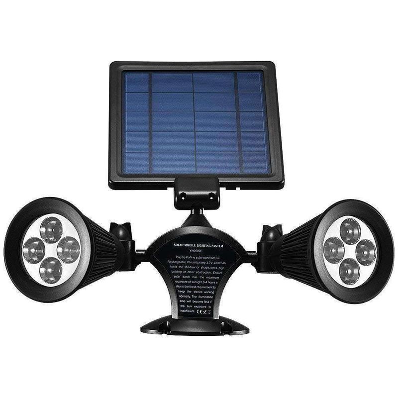 Lumières extérieures modernes Panneau solaire projecteurs LED Idéal pour la piscine de jardin Patio étang