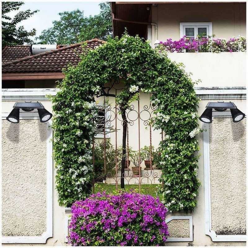 Lumières extérieures modernes Panneau solaire projecteurs LED Idéal pour la piscine de jardin Patio étang