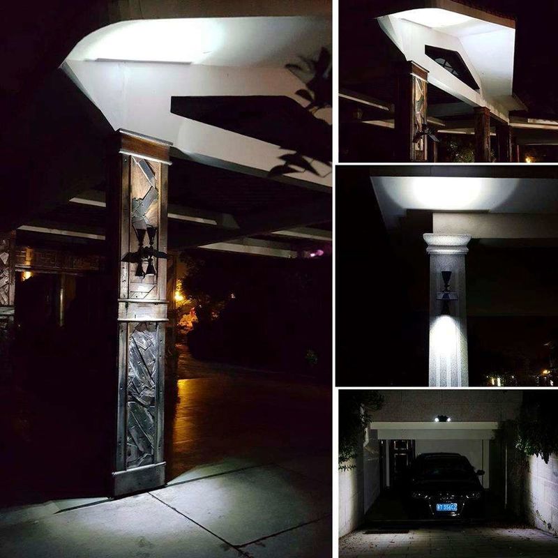 Lumières extérieures modernes Panneau solaire projecteurs LED Idéal pour la piscine de jardin Patio étang