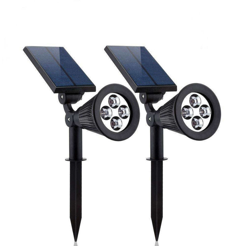 2 en 1 lumière solaire de jardin RGB LED de changement de couleur pour l'extérieur de la pelouse