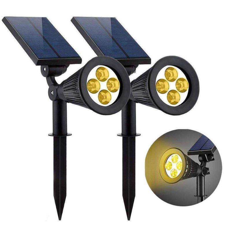 2 en 1 lumière solaire de jardin RGB LED de changement de couleur pour l'extérieur de la pelouse