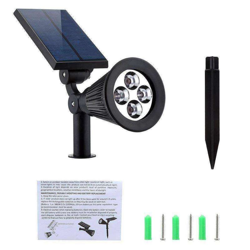 2 en 1 lumière solaire de jardin RGB LED de changement de couleur pour l'extérieur de la pelouse