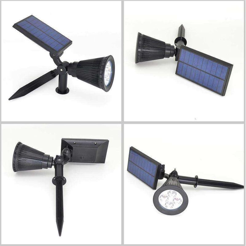 2 en 1 lumière solaire de jardin RGB LED de changement de couleur pour l'extérieur de la pelouse