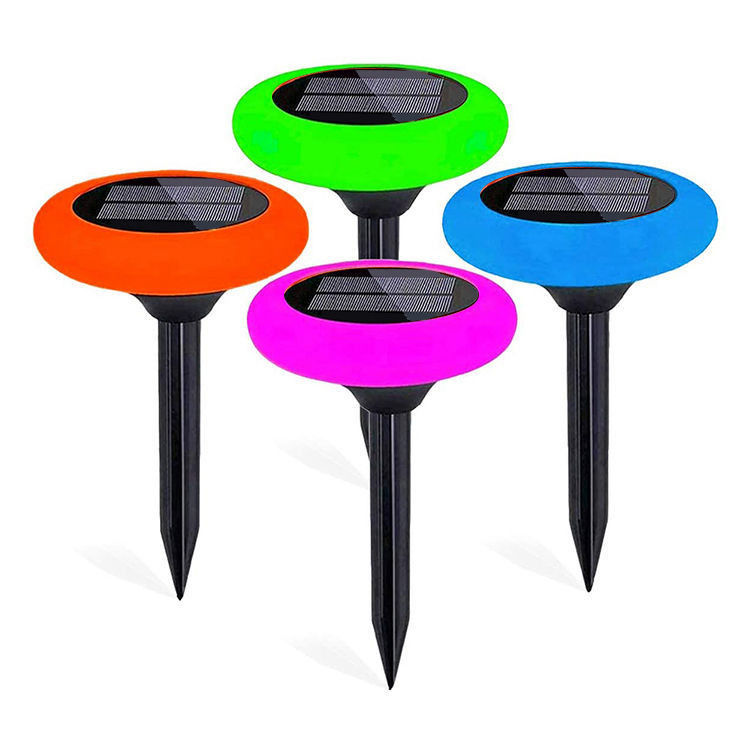 Lumières solaires extérieures 7 couleurs changeantes Lumières solaires pour l'éclairage du jardin