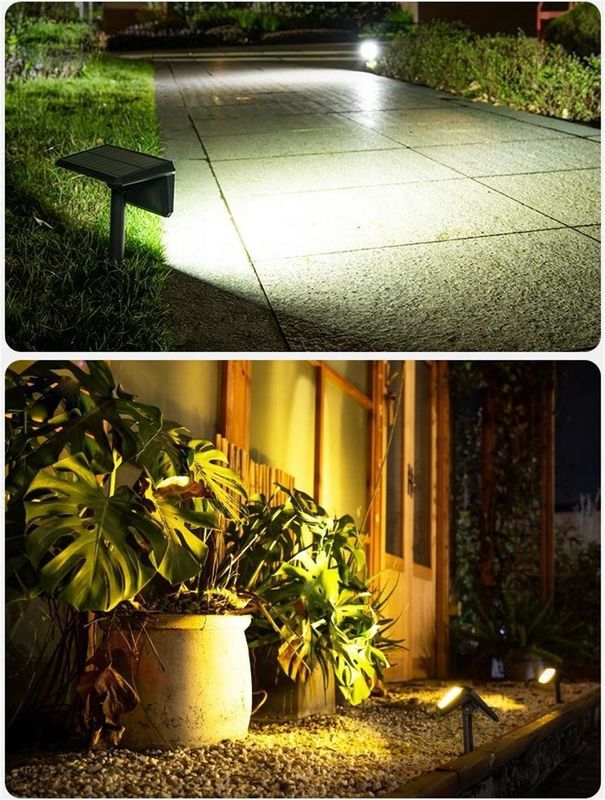 Indice de rendu des couleurs élevé Ra 80 Lampes solaires pour jardin extérieur décoratif paysager