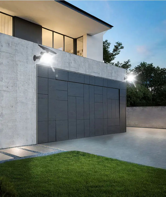 Lumière de jardin à 64 LED à énergie solaire IP65 Éclairage de scène de paysage extérieur 2 en 1