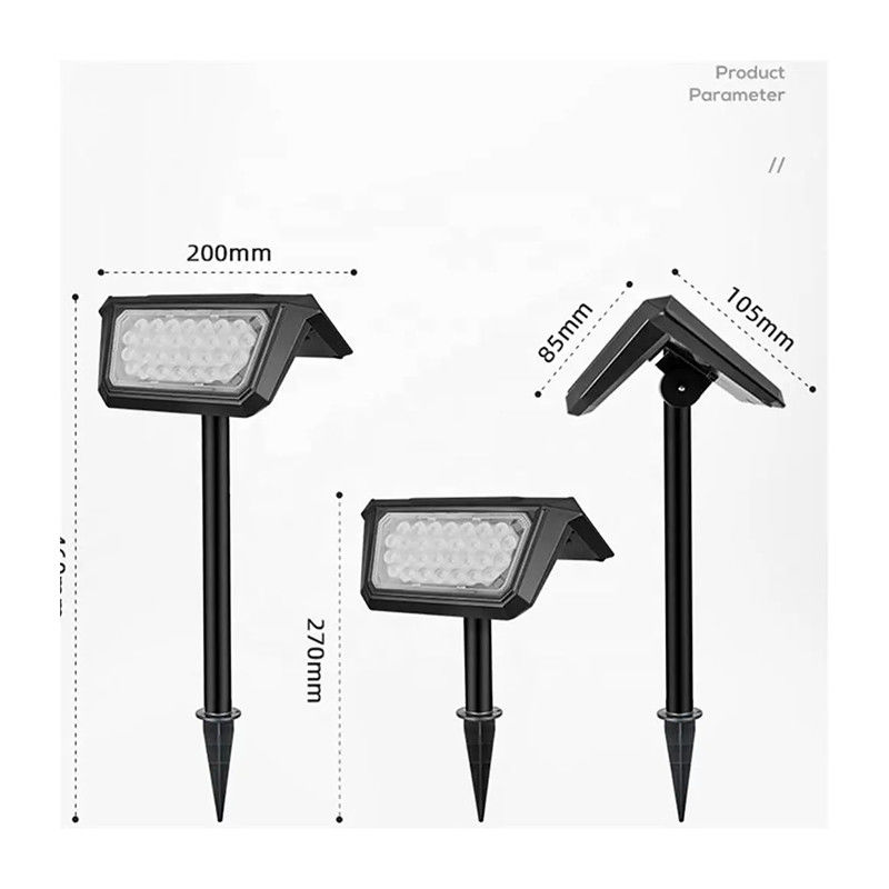 Lampes solaires pour jardinage à domicile Lampes étanches extérieures avec matériau ABS et durée de vie de 50000 heures