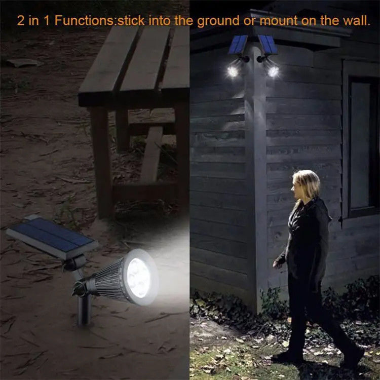200 Lm Bollard composé Led Hug Arbre Solaire paysage extérieur projecteur Lumière de corde jardin