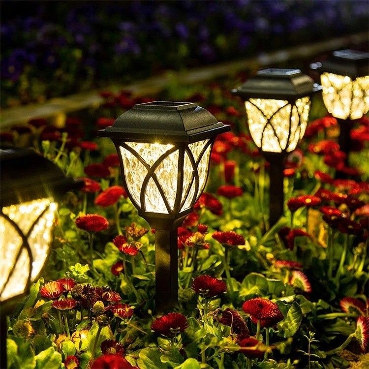 Lampe de jardin extérieure de jardin avec lampe de sol solaire à l'épreuve de l'eau