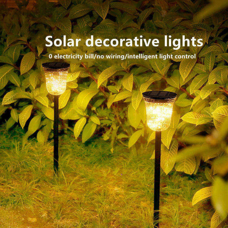 Éclairage solaire de jardin décoratif avec une efficacité lumineuse de 60lm/w et un temps de charge de 50000