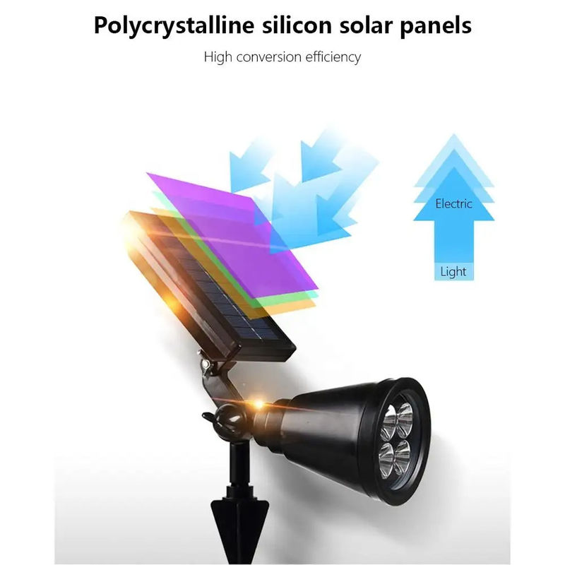 Énergie solaire 4 projecteurs à LED Ip65 étanche à l'eau