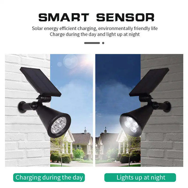 Énergie solaire 4 projecteurs à LED Ip65 étanche à l'eau