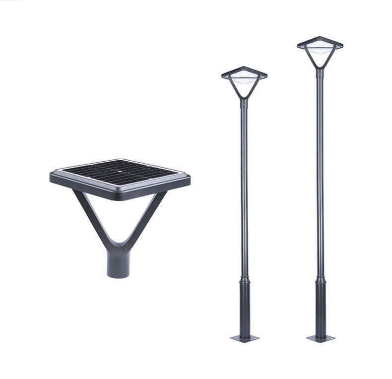 Square Plaza Solar Garden Light avec des options de personnalisation et une température de couleur élevée