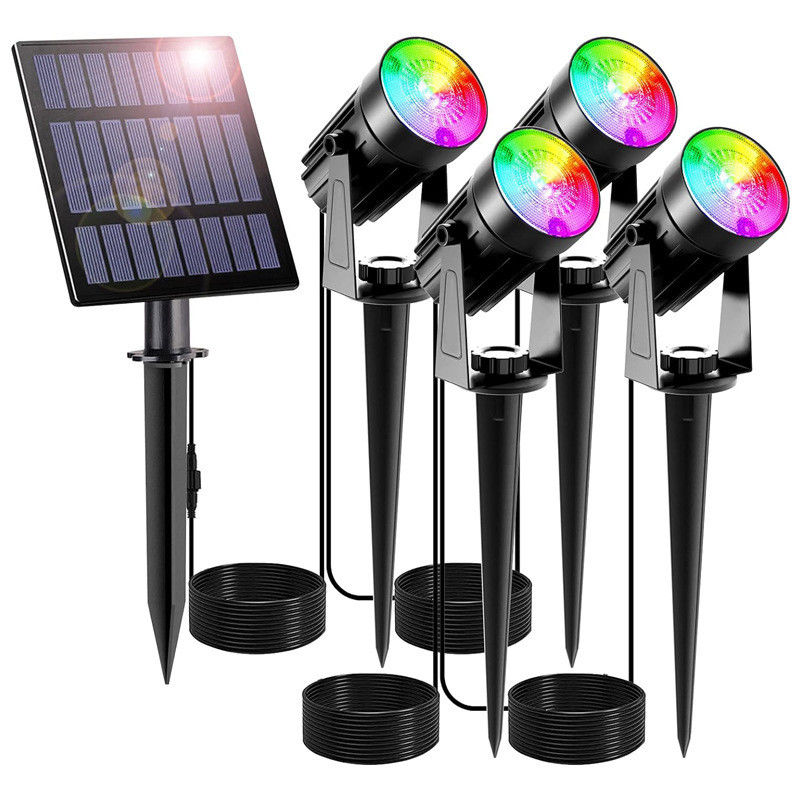 Lampes solaires Ip65 étanches Lampes de décoration de jardin en RGB Paysage blanc chaud/froid