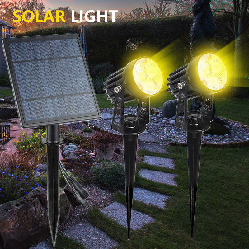 Alerte à la lumière du jour 2 modes Lumière LED à énergie solaire 4 en 1 projecteur solaire LED extérieur