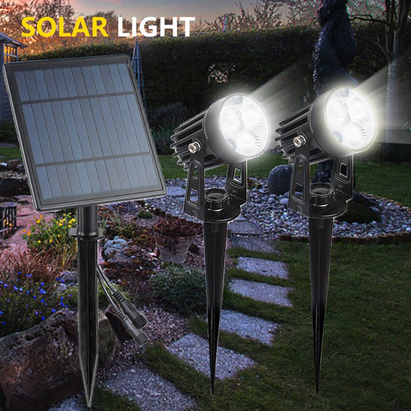 Alerte à la lumière du jour 2 modes Lumière LED à énergie solaire 4 en 1 projecteur solaire LED extérieur