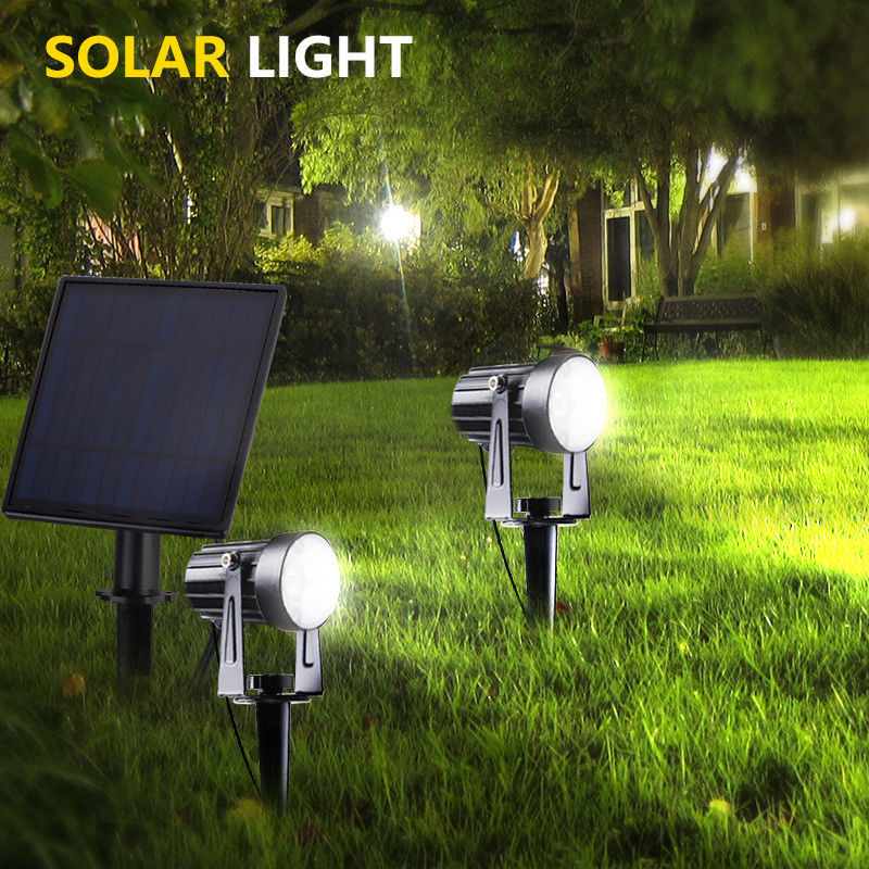 Alerte à la lumière du jour 2 modes Lumière LED à énergie solaire 4 en 1 projecteur solaire LED extérieur