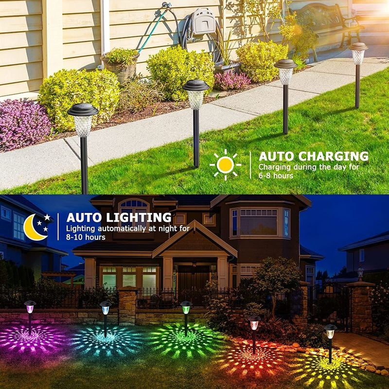 Matériau ABS PVC Lumières solaires de jardin De jardin extérieur