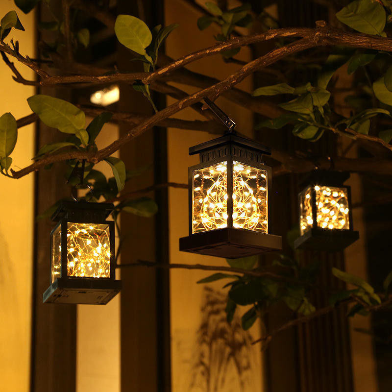 Chambres de jardin accrochées Arbres LED Nuit Lumières solaires Décoration de jardin extérieur Accroché