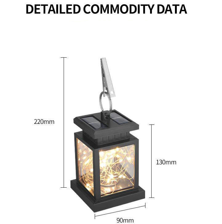 Chambres de jardin accrochées Arbres LED Nuit Lumières solaires Décoration de jardin extérieur Accroché