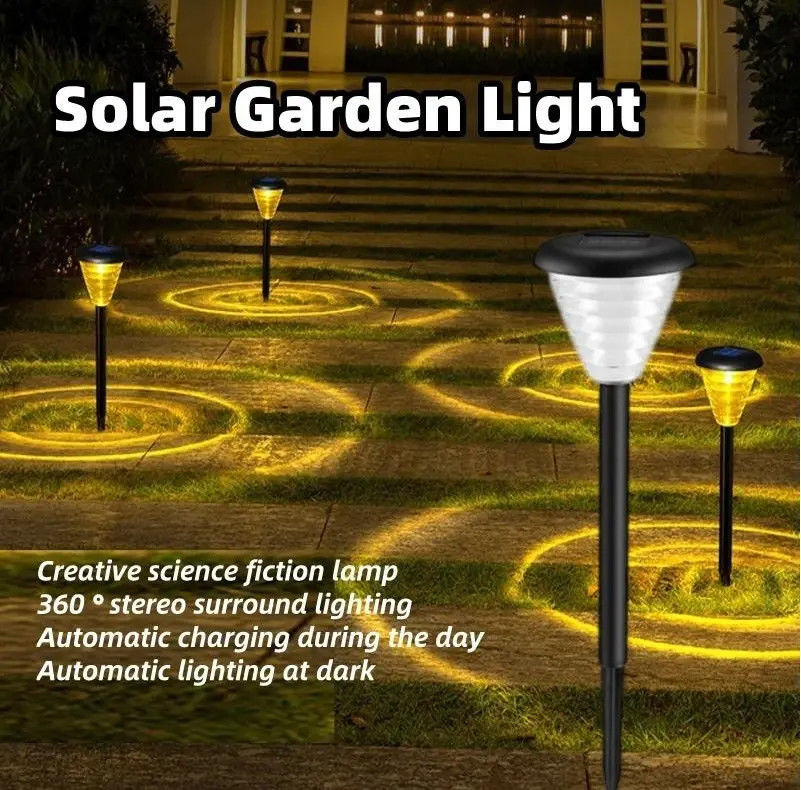 Lampes solaires de jardin à LED multicolores pour la lampe de pelouse de chemin dans le paysage