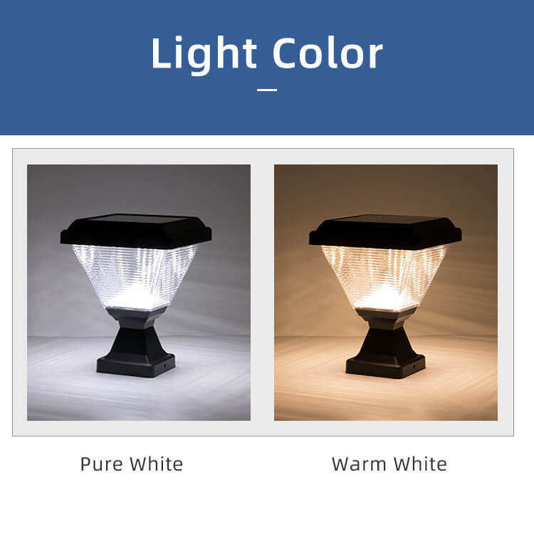 Éclairage extérieur imperméable à l'eau IP65 Post éclairage de jardin Spike Led Porte lampe de pilier solaire avec ABS