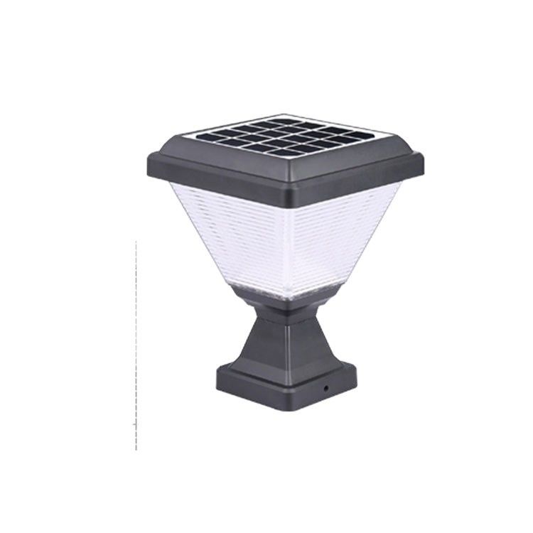 Lumière solaire étanche à l'eau à LED Lumières extérieures de colonne phare lampe de clôture de pilier avec 2-