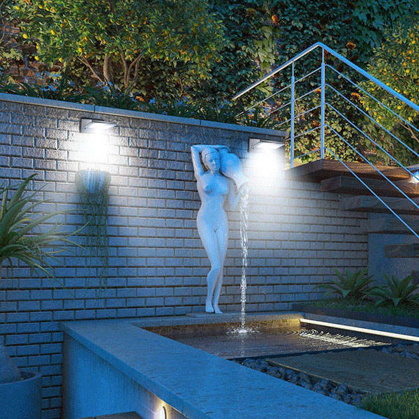Lumière de jardin à capteur solaire extérieur et lampe de rue solaire à LED