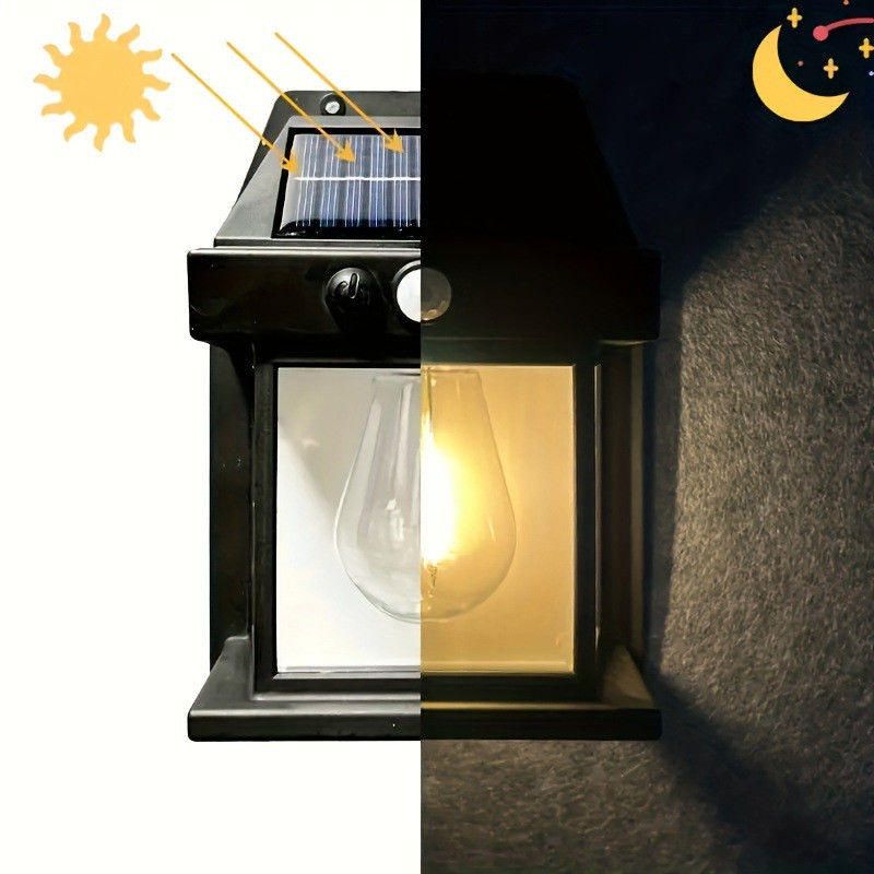 Lampe murale solaire imperméable à l'eau de 80lm/w pour la décoration de jardin de cour avec capteur de mouvement