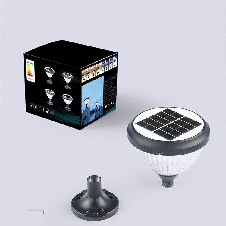 Lampe à tête à colonne solaire pour l'éclairage extérieur du patio