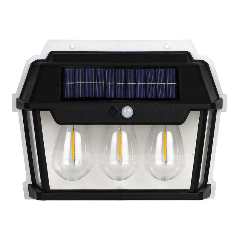 Lumière à trois sources lumineuses personnalisables à charge solaire à induction pour PC ABS