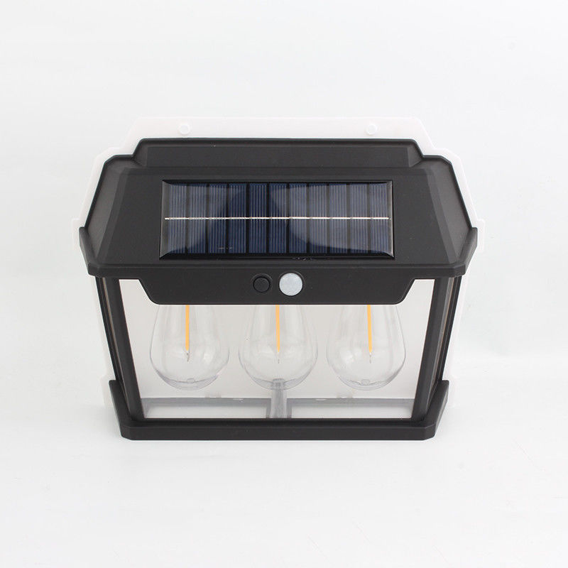 Lumière à trois sources lumineuses personnalisables à charge solaire à induction pour PC ABS