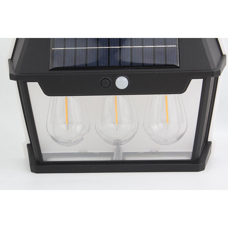 Lumière à trois sources lumineuses personnalisables à charge solaire à induction pour PC ABS