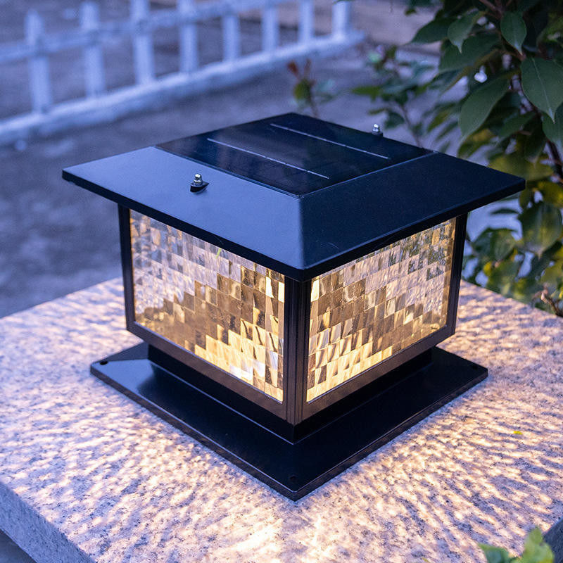 Lampe à poignée à LED solaire moderne extérieure pour éclairage de jardin de parc Voltage d'entrée V 3.7V